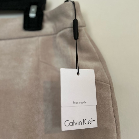 NWT 12 Calvin Klein Women's Beige Pencil Skirt - Picture 3 of 10
